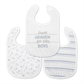 Bib NATURAL 3 pcs. with Velcro BOY